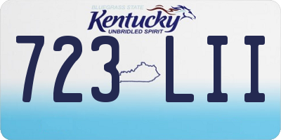 KY license plate 723LII