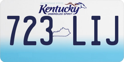 KY license plate 723LIJ
