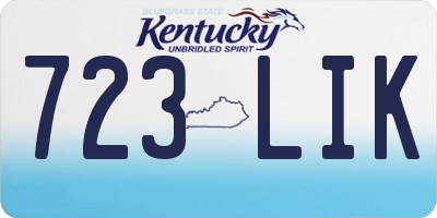 KY license plate 723LIK