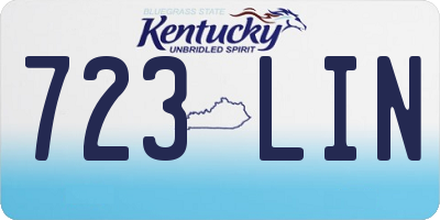 KY license plate 723LIN