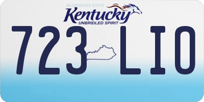 KY license plate 723LIO