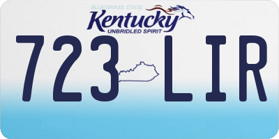 KY license plate 723LIR