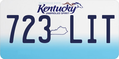 KY license plate 723LIT