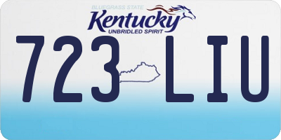 KY license plate 723LIU