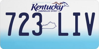 KY license plate 723LIV
