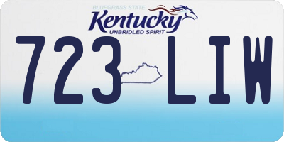 KY license plate 723LIW