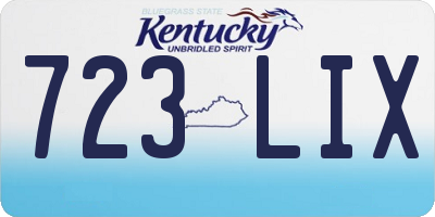KY license plate 723LIX