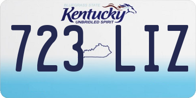 KY license plate 723LIZ