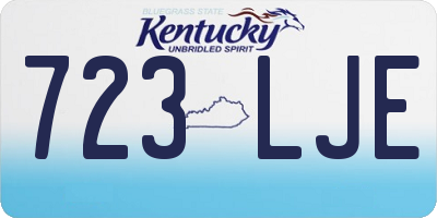 KY license plate 723LJE