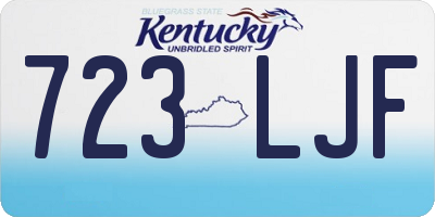 KY license plate 723LJF