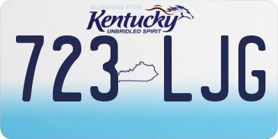 KY license plate 723LJG