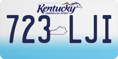 KY license plate 723LJI