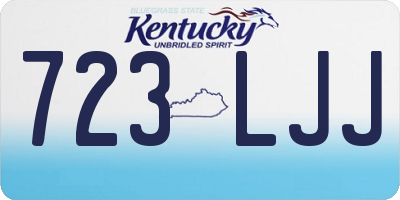 KY license plate 723LJJ