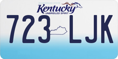 KY license plate 723LJK