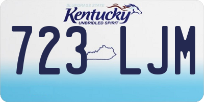 KY license plate 723LJM