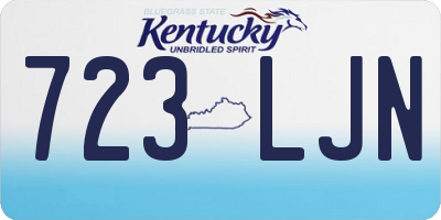 KY license plate 723LJN
