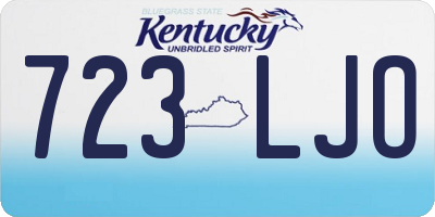 KY license plate 723LJO