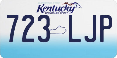 KY license plate 723LJP
