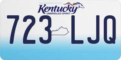 KY license plate 723LJQ