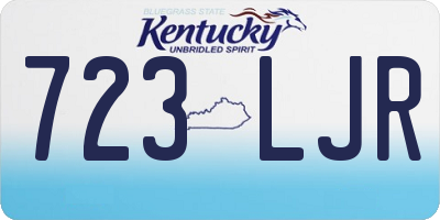 KY license plate 723LJR
