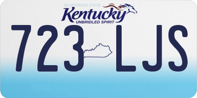 KY license plate 723LJS