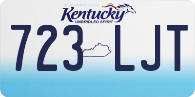 KY license plate 723LJT