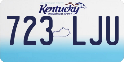 KY license plate 723LJU
