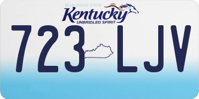 KY license plate 723LJV