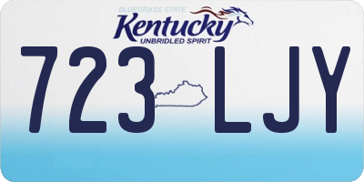 KY license plate 723LJY