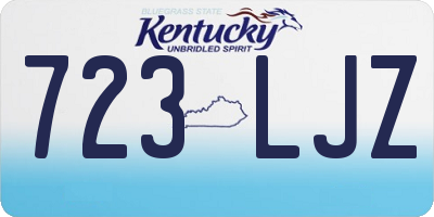 KY license plate 723LJZ