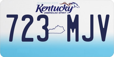 KY license plate 723MJV