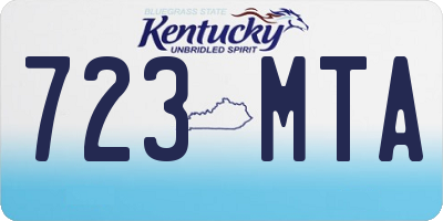 KY license plate 723MTA