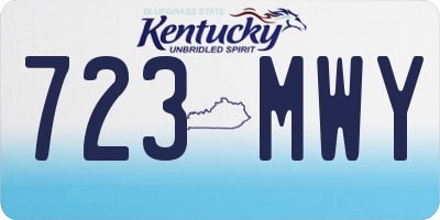 KY license plate 723MWY