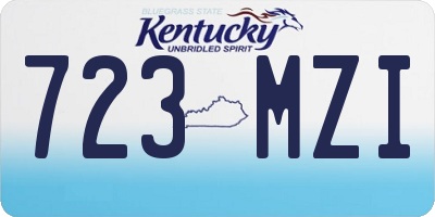 KY license plate 723MZI