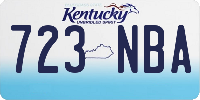 KY license plate 723NBA