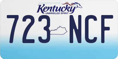 KY license plate 723NCF