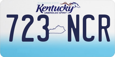 KY license plate 723NCR