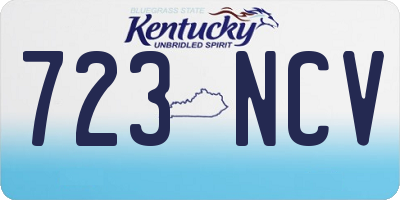 KY license plate 723NCV