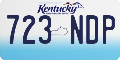 KY license plate 723NDP