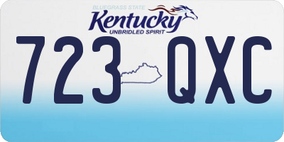 KY license plate 723QXC
