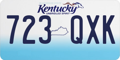 KY license plate 723QXK