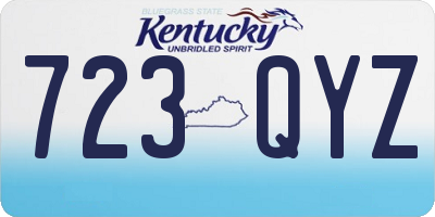 KY license plate 723QYZ