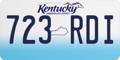 KY license plate 723RDI