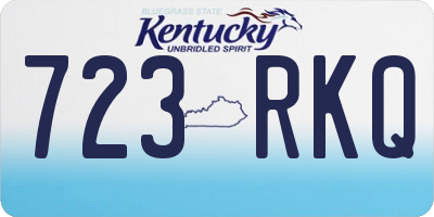KY license plate 723RKQ