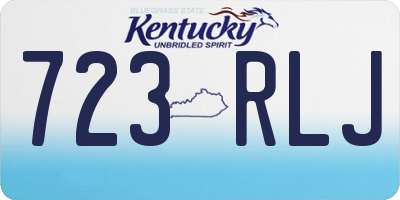 KY license plate 723RLJ