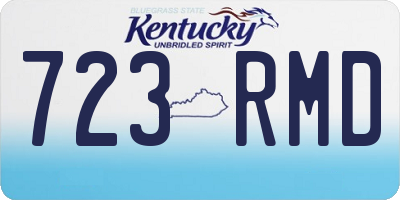 KY license plate 723RMD