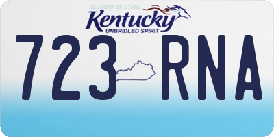 KY license plate 723RNA