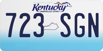 KY license plate 723SGN