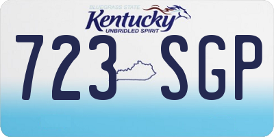 KY license plate 723SGP
