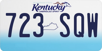 KY license plate 723SQW